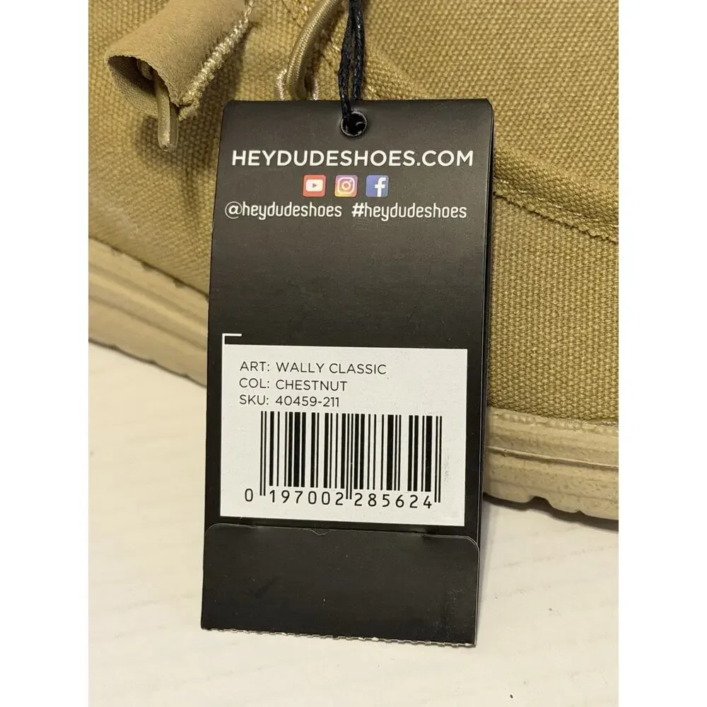Hey Dude Wally Washed Canvas Navy Men’s Size 14 NEW NIB